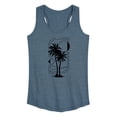 thumbnail image 1 of Instant Message - Geometric Palm Tree Scene - Women's Racerback Tank Top, 1 of 6