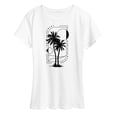 thumbnail image 1 of Instant Message - Geometric Palm Tree Scene - Women's Short Sleeve Graphic T-Shirt, 1 of 6