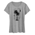 thumbnail image 1 of Instant Message - Geometric Palm Tree Scene - Women's Short Sleeve Graphic T-Shirt, 1 of 6