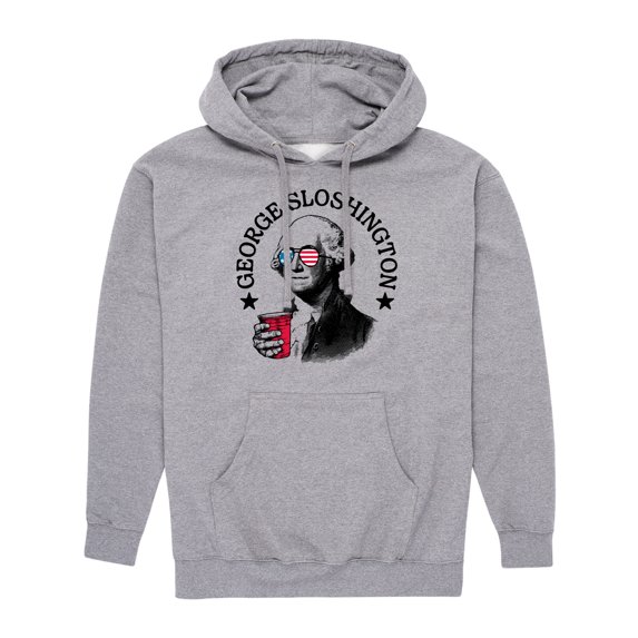 Instant Message - George Sloshington - Men's Pullover Hooded Fleece Sweatshirt