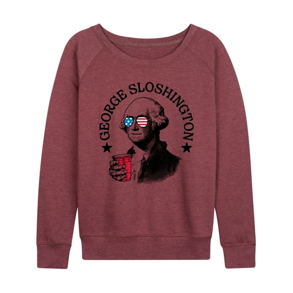 Instant Message - George Sloshington - Women's Lightweight French Terry Long Sleeve Shirt