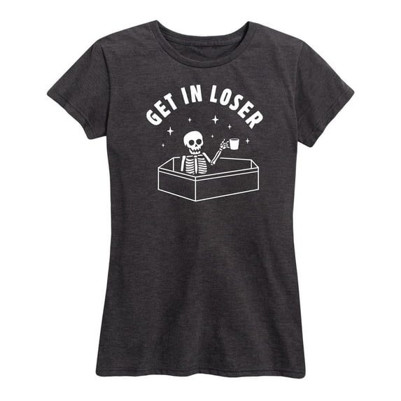 Instant Message - Get In Loser Skeleton - Women's Short Sleeve Graphic T-Shirt