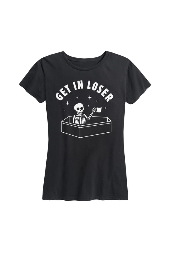 - Get In Loser Skeleton - Women's Short Sleeve Graphic T-Shirt