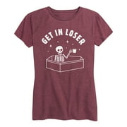 Instant Message - Halloween Skeleton Get In Loser Coffin Short Sleeve Graphic T-Shirt