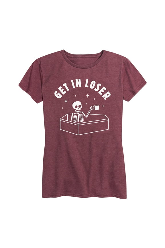 - Get In Loser Skeleton - Women's Short Sleeve Graphic T-Shirt