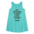 thumbnail image 1 of Instant Message - Get Outdoors & Make S'mores - Toddler & Youth Girls A-line Dress, 1 of 5