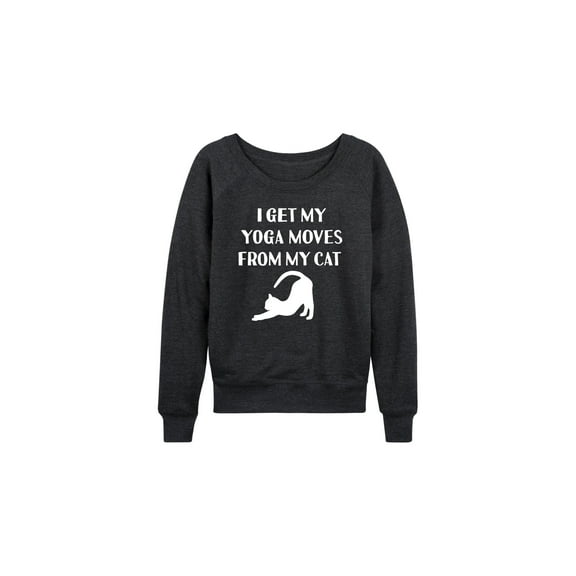 Instant Message - Get Yoga Move From Cat - Women's French Terry Long Sleeve Shirt
