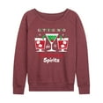 thumbnail image 1 of Instant Message - Getting Into Christmas Spirits - Women's Lightweight French Terry Long Sleeve Shirt, 1 of 6