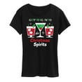 thumbnail image 1 of Instant Message - Getting Into Christmas Spirits - Women's Short Sleeve Graphic T-Shirt, 1 of 6