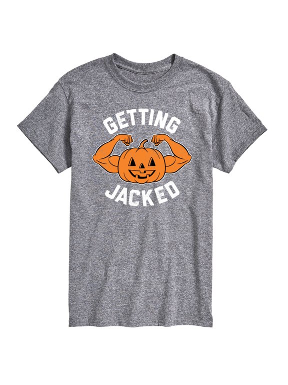 - Getting Jacked Pumpkin Men's Short Sleeve Graphic T-Shirt