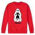 thumbnail image 1 of Instant Message - Ghost Holding Black Cat - Men's Crew Fleece Sweatshirts, 1 of 5