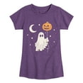 thumbnail image 1 of Instant Message - Ghost Pumpkin Balloon -Youth Girls Short Sleeve T-Shirt, 1 of 5