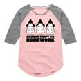 thumbnail image 1 of Instant Message - Ghosts Dont Do Homework  - Toddler & Youth Girls Raglan Graphic T-Shirt, 1 of 5