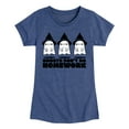 thumbnail image 1 of Instant Message - Ghosts Dont Do Homework  - Toddler & Youth Girls Short Sleeve Graphic T-Shirt, 1 of 6