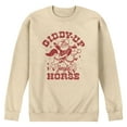thumbnail image 1 of Instant Message - Giddy Up Jingle Horse - Men's Long Sleeve Crew Fleece Sweatshirt, 1 of 4