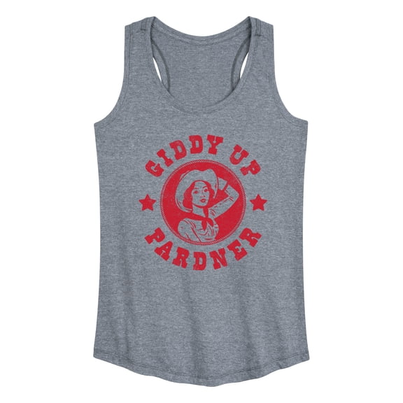 Instant Message - Giddy Up Pardner - Women's Racerback Tank Top