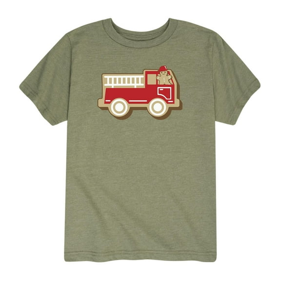Instant Message - Gingerbread Firetruck - Toddler Short Sleeve Tee