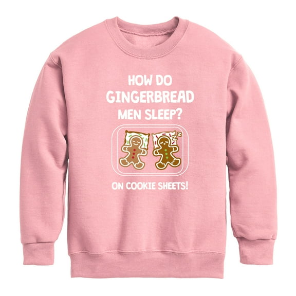 Instant Message - Gingerbread Men Cookie Sheets Christmas - Toddler & Youth Crewneck Fleece Sweatshirt