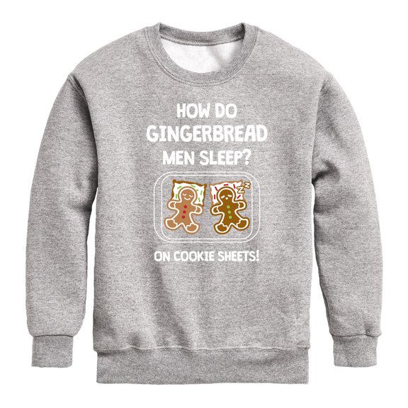 Instant Message - Gingerbread Men Cookie Sheets Christmas - Toddler & Youth Crewneck Fleece Sweatshirt