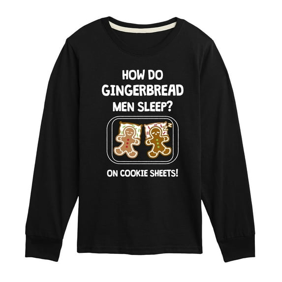 Instant Message - Gingerbread Men Cookie Sheets Christmas - Toddler & Youth Long Sleeve Graphic T-Shirt