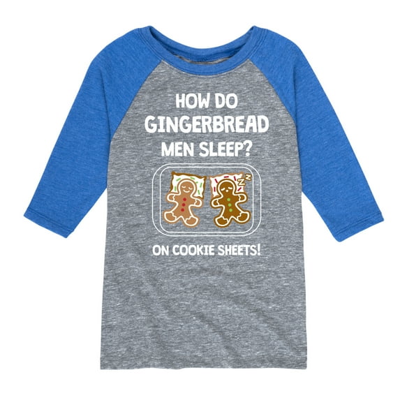 Instant Message - Gingerbread Men Cookie Sheets Christmas - Toddler & Youth Raglan Graphic T-Shirt
