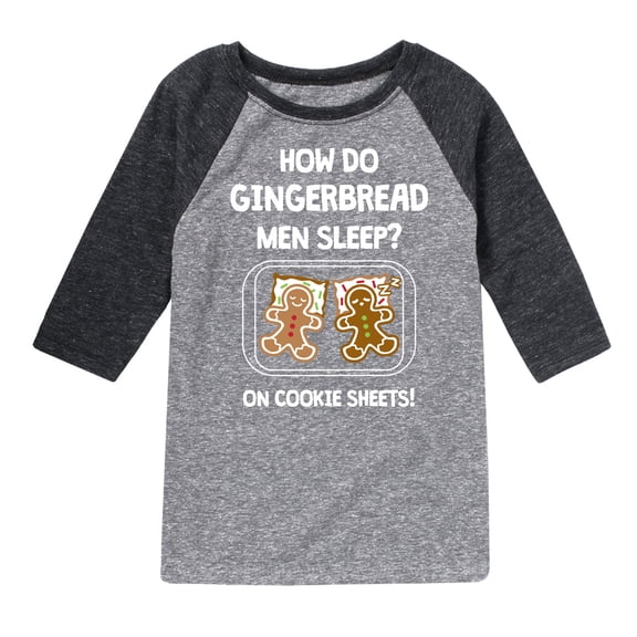 Instant Message - Gingerbread Men Cookie Sheets Christmas - Toddler & Youth Raglan Graphic T-Shirt