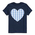 thumbnail image 1 of Instant Message - Gingham Heart Short Sleeve Graphic T-Shirt, 1 of 6