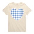 thumbnail image 1 of Instant Message - Gingham Heart Short Sleeve Graphic T-Shirt, 1 of 5