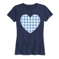 thumbnail image 1 of Instant Message - Gingham Heart - Women's Short Sleeve Graphic T-Shirt, 1 of 5
