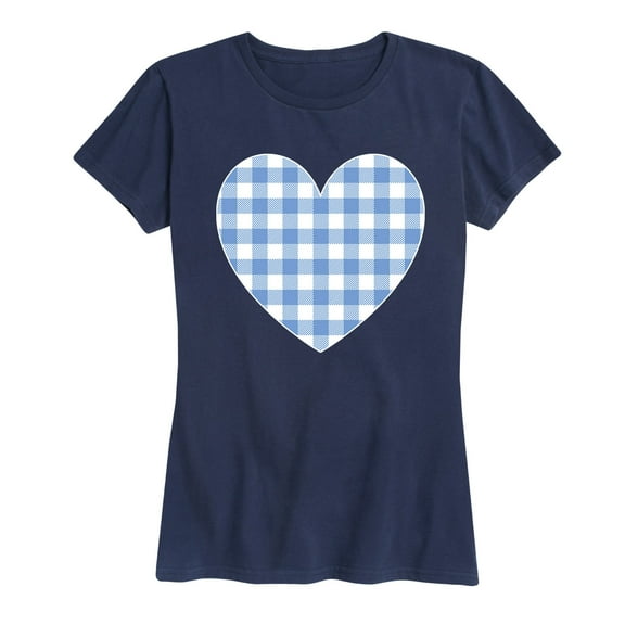 Instant Message - Gingham Heart - Women's Short Sleeve Graphic T-Shirt