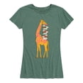 thumbnail image 1 of Instant Message - Giraffe Carrying Books Short Sleeve Graphic T-Shirt, 1 of 5