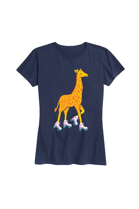 - Giraffe On Roller Skates - Women's Short Sleeve Graphic T-Shirt