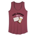 thumbnail image 1 of Instant Message - Girl Dinner Bc And Anxiety Meds - Ladies Racerback Tank, 1 of 6