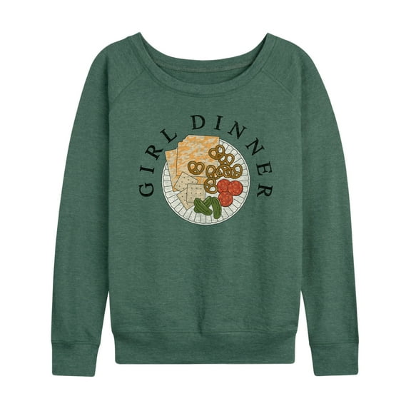 Instant Message - Girl Dinner Charcuterie - Women's Lightweight French Terry Long Sleeve Shirt