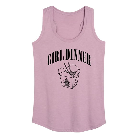 Instant Message - Girl Dinner Chinese Takeout - Ladies Racerback Tank