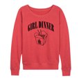 thumbnail image 1 of Instant Message - Girl Dinner Chinese Takeout - Women's Lightweight French Terry Pullover, 1 of 6
