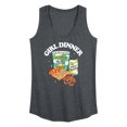 thumbnail image 1 of Instant Message - Girl Dinner Junk Food - Ladies Racerback Tank, 1 of 6