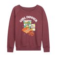 thumbnail image 1 of Instant Message - Girl Dinner Junk Food - Women's Lightweight French Terry Long Sleeve Shirt, 1 of 6