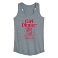 thumbnail image 1 of Instant Message - Girl Dinner Soda Crackers - Ladies Racerback Tank, 1 of 6