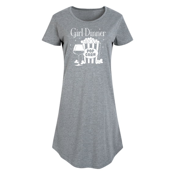 Instant Message - Girl Dinner Wine And Popcorn - Women's Any Way Dress