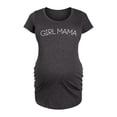 thumbnail image 1 of Instant Message - Girl Mama - Women's Maternity Scoop Neck Graphic T-Shirt, 1 of 5