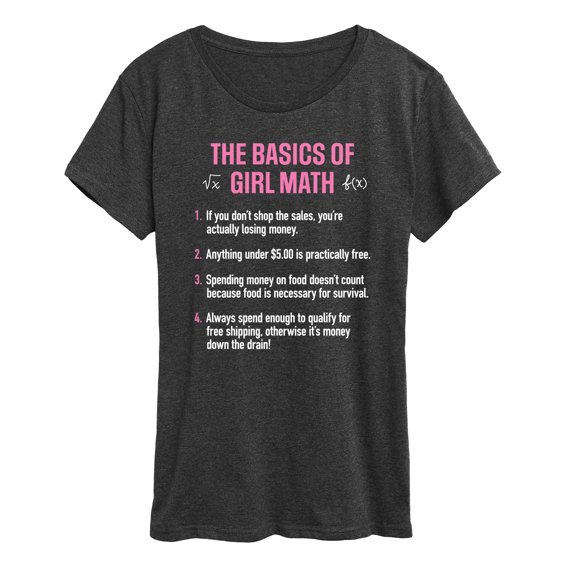 Instant Message - Girl Math Basics - Women's Short Sleeve Graphic T-Shirt