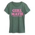 thumbnail image 1 of Instant Message - Girl Math Delusion - Women's Short Sleeve Graphic T-Shirt, 1 of 5