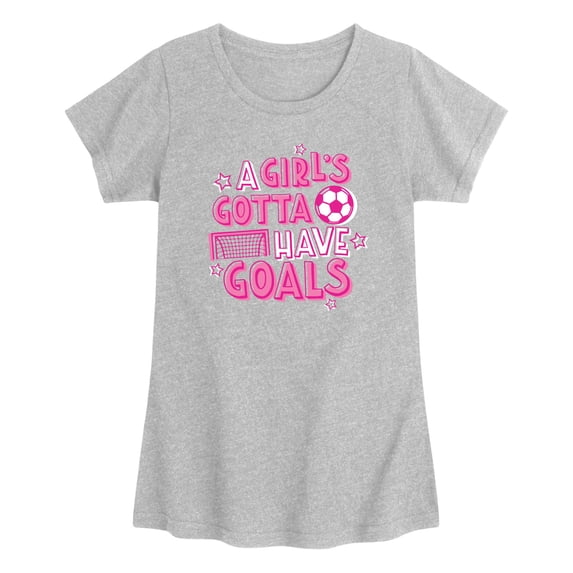 Instant Message - Girls Gotta Have Goals Toddler Short Sleeve Graphic T-Shirt