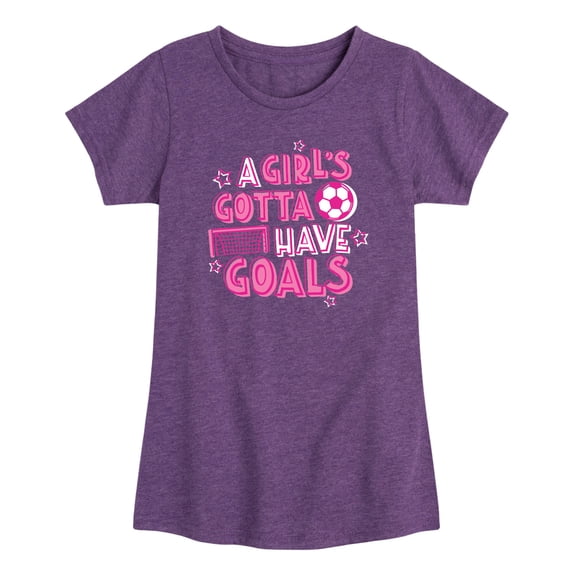 Instant Message - Girls Gotta Have Goals Toddler Short Sleeve Graphic T-Shirt