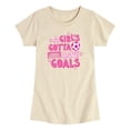 thumbnail image 1 of Instant Message - Girls Gotta Have Goals Toddler Short Sleeve Graphic T-Shirt, 1 of 4