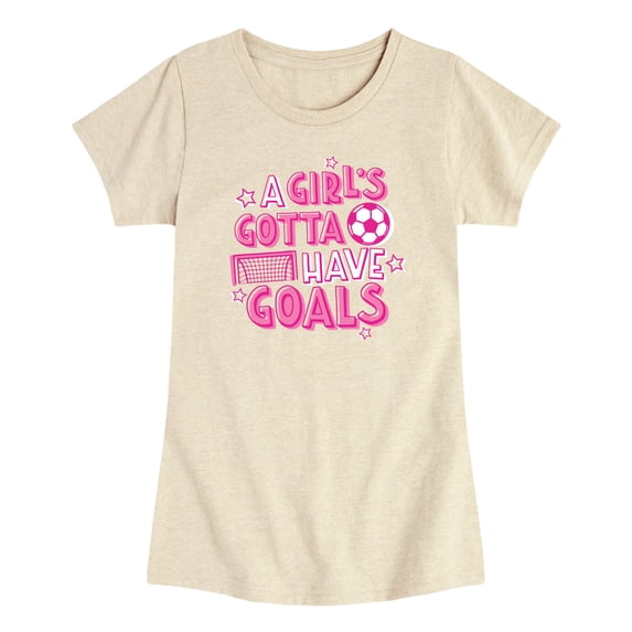 Instant Message - Girls Gotta Have Goals Toddler Short Sleeve Graphic T-Shirt