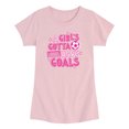 thumbnail image 1 of Instant Message - Girls Gotta Have Goals Toddler Short Sleeve Graphic T-Shirt, 1 of 4