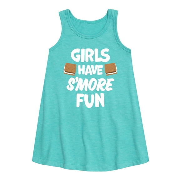 Instant Message - Girls Have Smore Fun - Toddler & Youth Girls A-line Dress