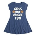 thumbnail image 1 of Instant Message - Girls Have Smore Fun - Toddler & Youth Girls Fit & Flare Dress, 1 of 1